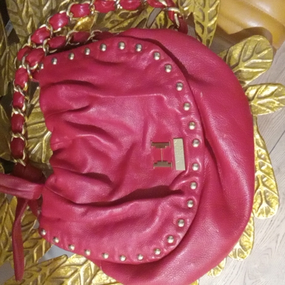 Vintage Halston Red Shoulder Bag - Picture 1 of 4